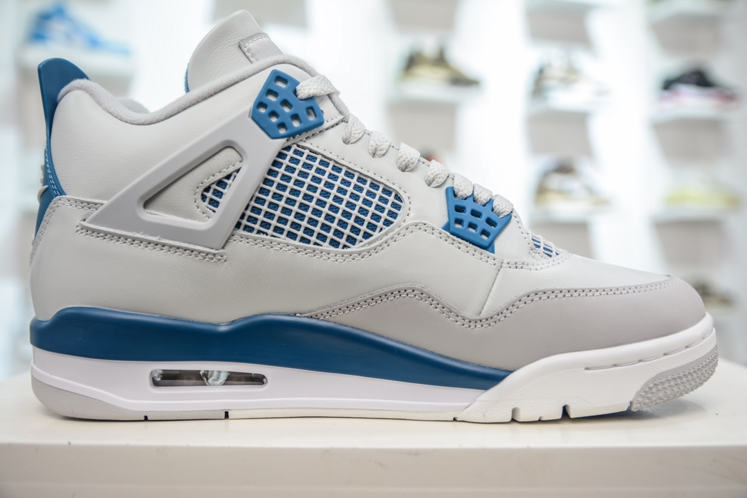 500 GX版纯原 Air Jordan 4 "Military Blue" AJ4 白蓝  FV5029-141