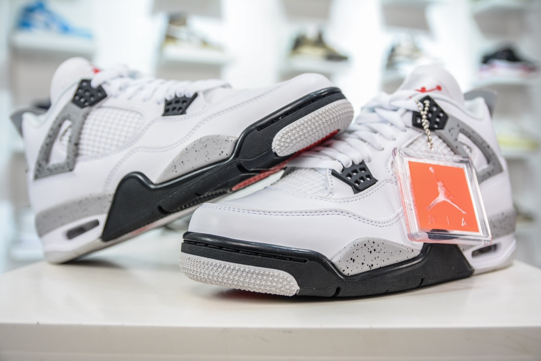 500 GX版纯原 Air Jordan 4 retro White Cement 白水泥 AJ4 白灰 840606-192