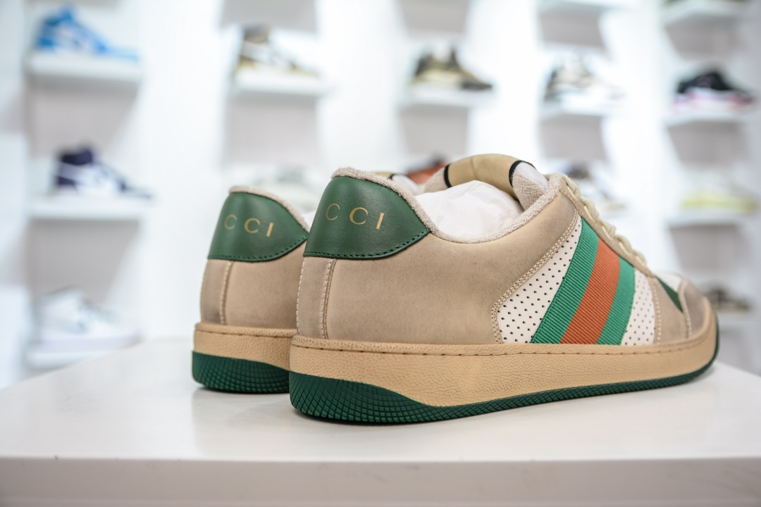 380 M版纯原 Gucci Screener sneaker 古驰双G小脏鞋系列复古怀旧校园风低帮板鞋