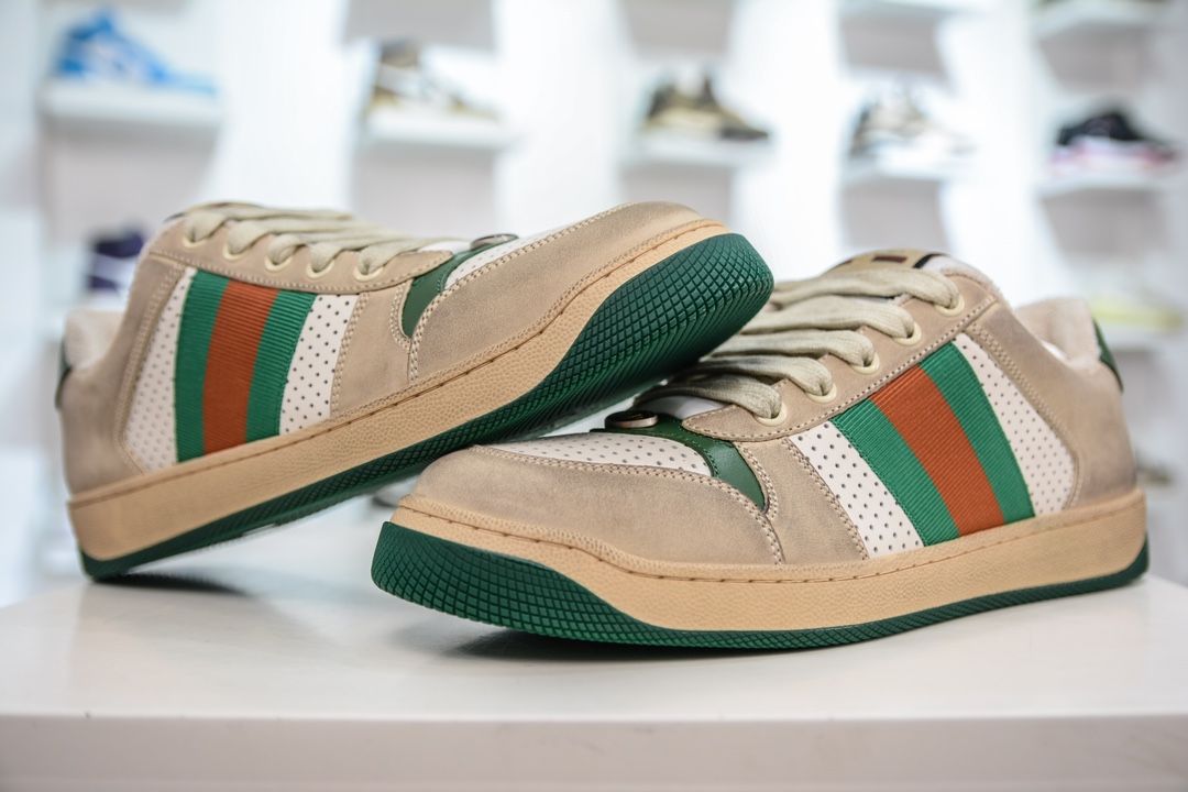 380 M版纯原 Gucci Screener sneaker 古驰双G小脏鞋系列复古怀旧校园风低帮板鞋