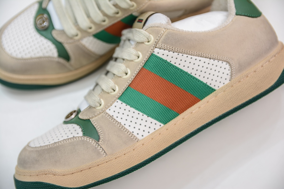 380 M版纯原 Gucci Screener sneaker 古驰双G小脏鞋系列复古怀旧校园风低帮板鞋