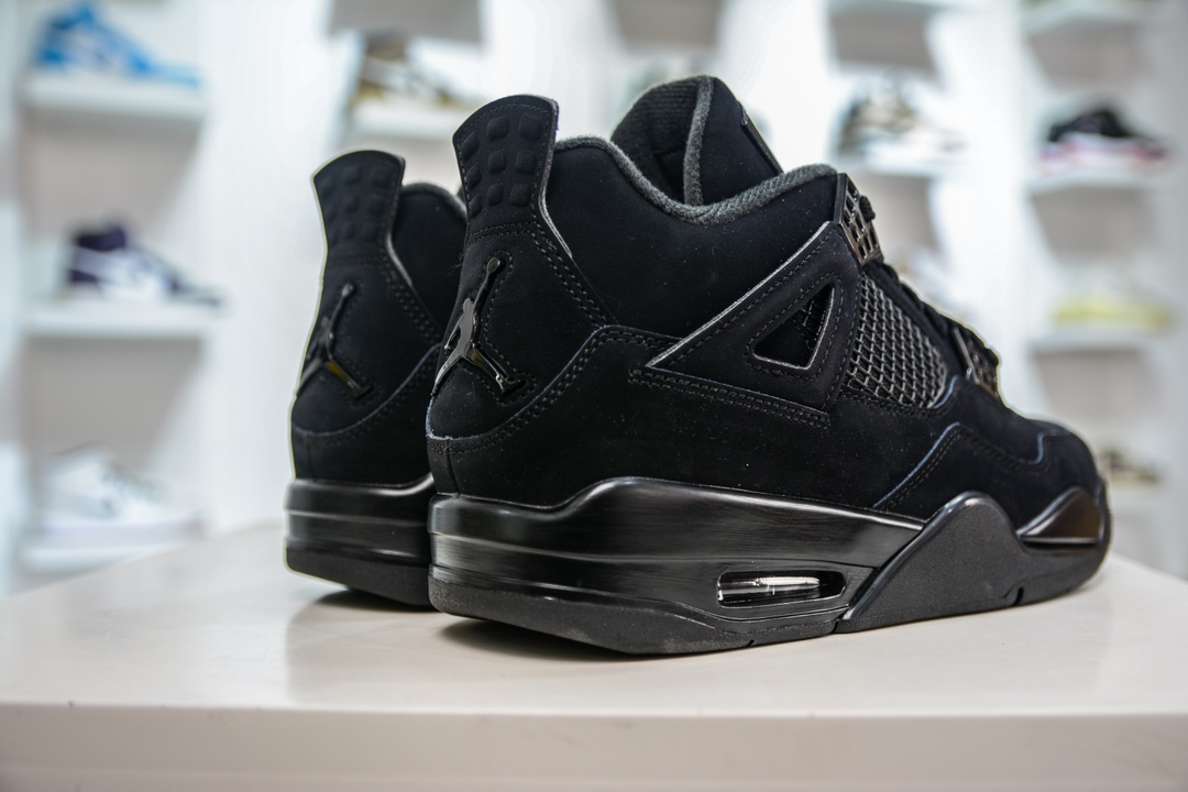 500 GX版纯原 Air Jordan 4 retro ”Black Cats” AJ4 黑猫  CU1110-010