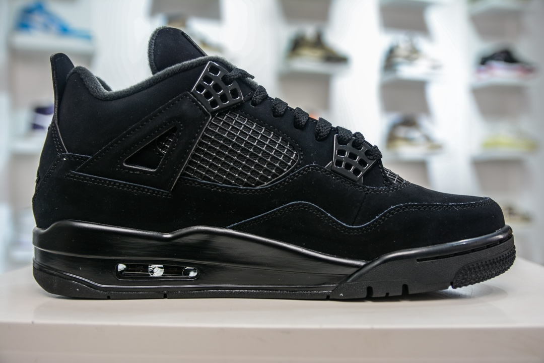 500 GX版纯原 Air Jordan 4 retro ”Black Cats” AJ4 黑猫  CU1110-010