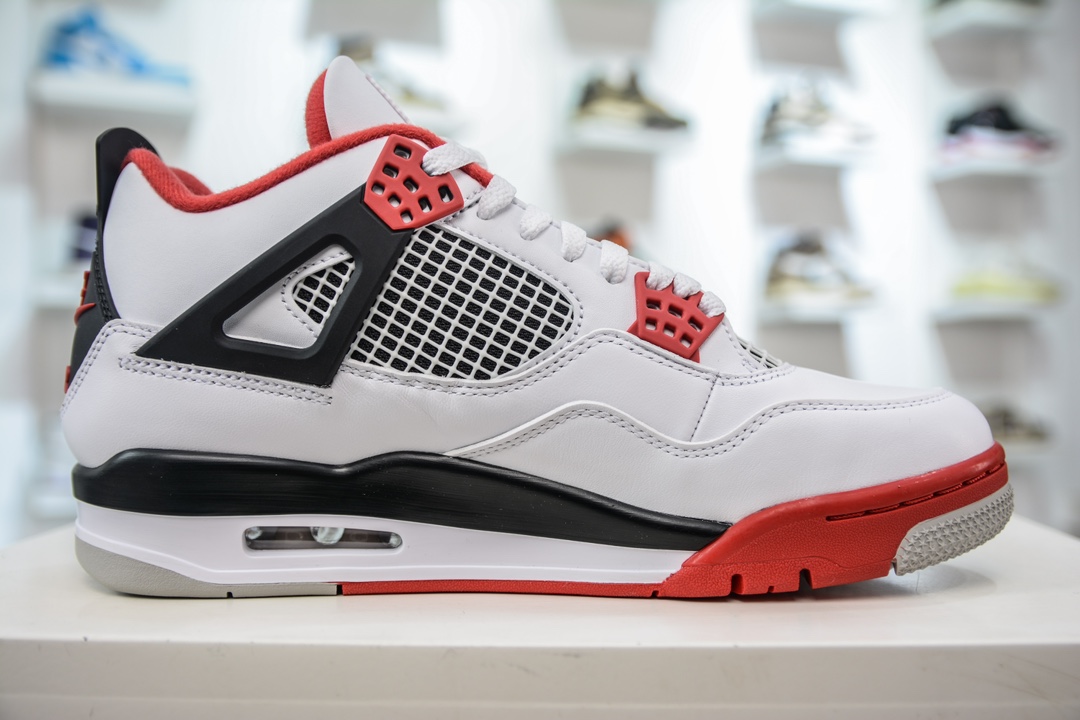 500 GX版纯原 Air Jordan 4 retro ”Fire Red” AJ4 火焰红 白红 DC7770-160