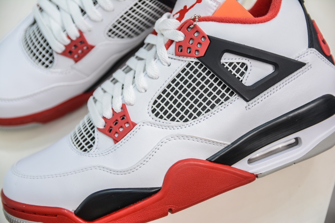 500 GX版纯原 Air Jordan 4 retro ”Fire Red” AJ4 火焰红 白红 DC7770-160