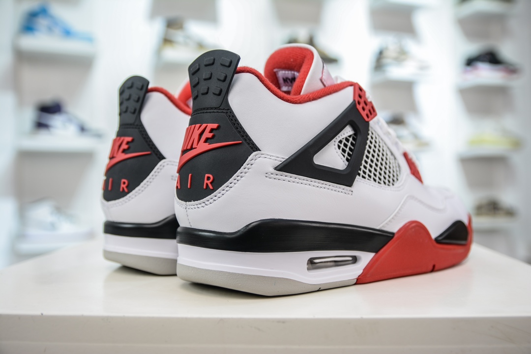 500 GX版纯原 Air Jordan 4 retro ”Fire Red” AJ4 火焰红 白红 DC7770-160