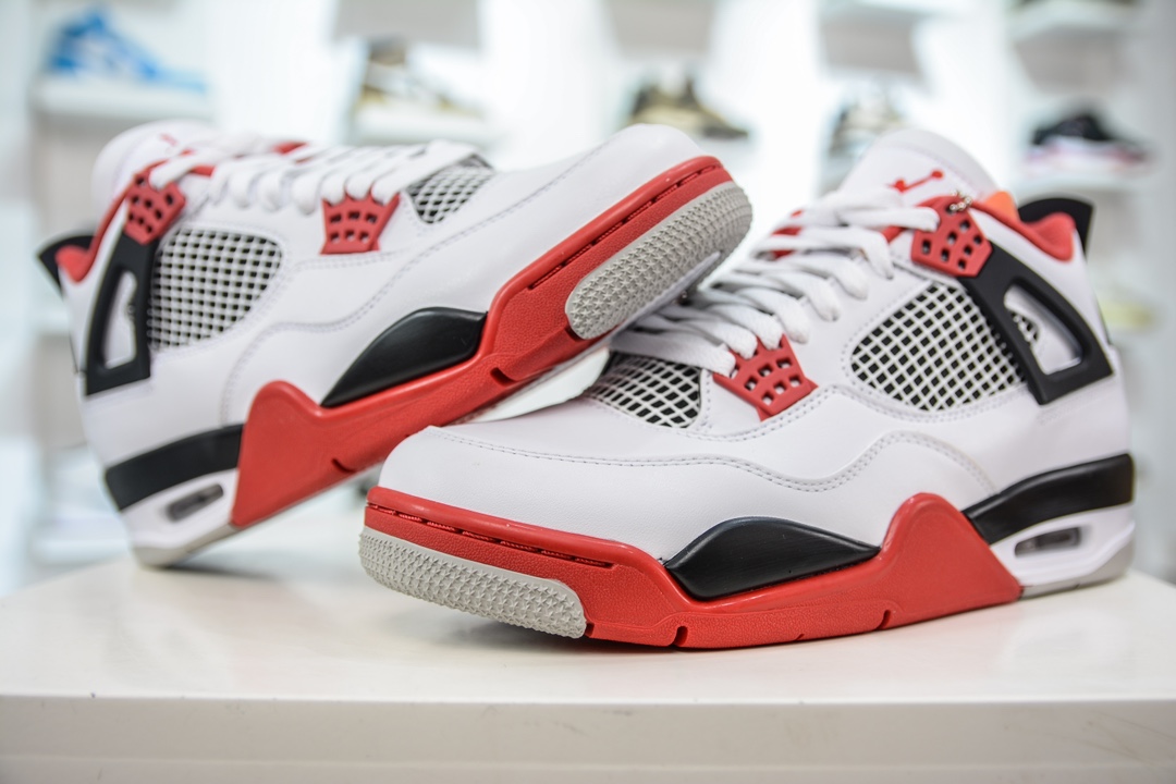 500 GX版纯原 Air Jordan 4 retro ”Fire Red” AJ4 火焰红 白红 DC7770-160