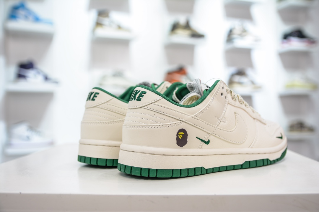 280 Bape x Nike Dunk Low 米白小绿勾  XD6188-026