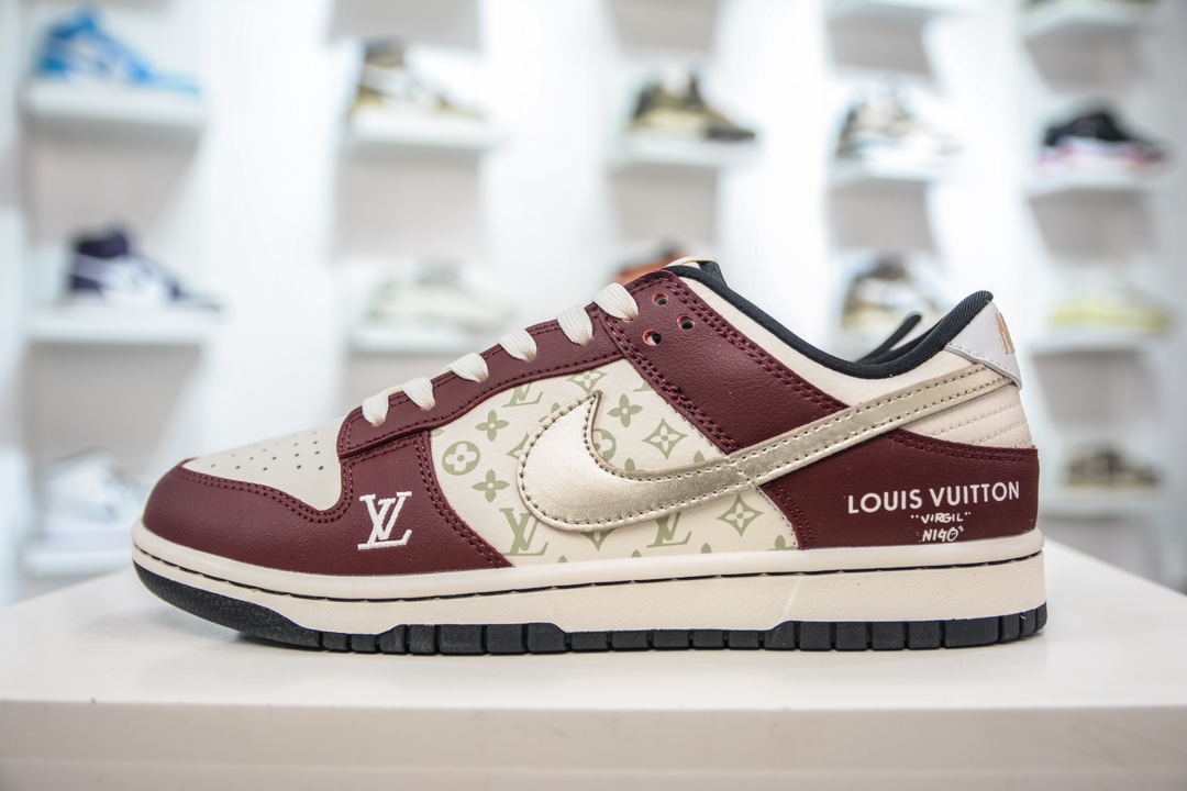 270 LV x Nike Dunk Low 酒红银勾 FC1688-188