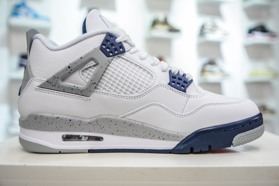 500 GX版纯原 Air Jordan 4 retro "Midnight Navy" AJ4 午夜蓝 白蓝  DH6927-140