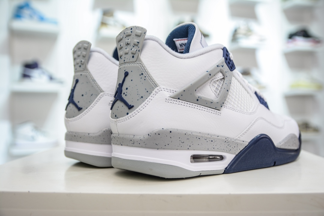 500 GX版纯原 Air Jordan 4 retro "Midnight Navy" AJ4 午夜蓝 白蓝  DH6927-140