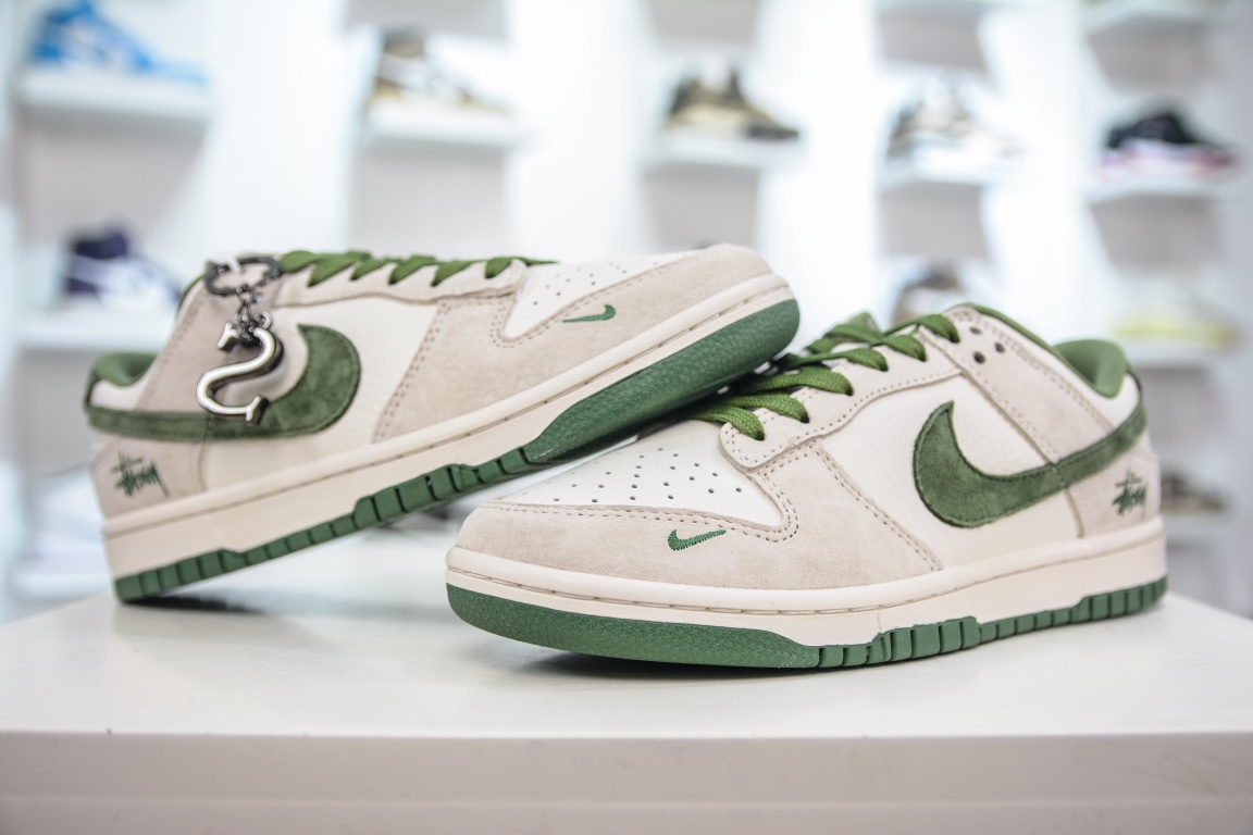 280 Stussy x Nike Dunk Low 斯图西 米绿猪八 DQ1098-340