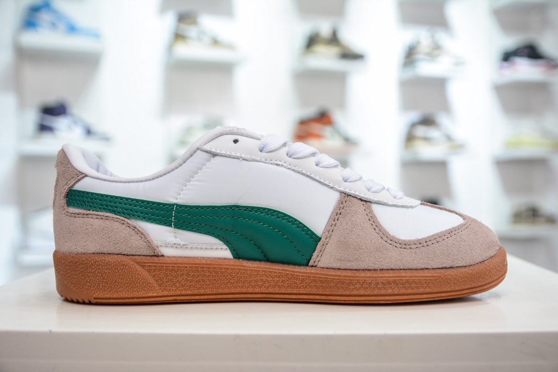 140 彪马PUMA Palermo Leather 巴勒莫系列低帮板鞋“皮革棕白生胶底” 396464-07