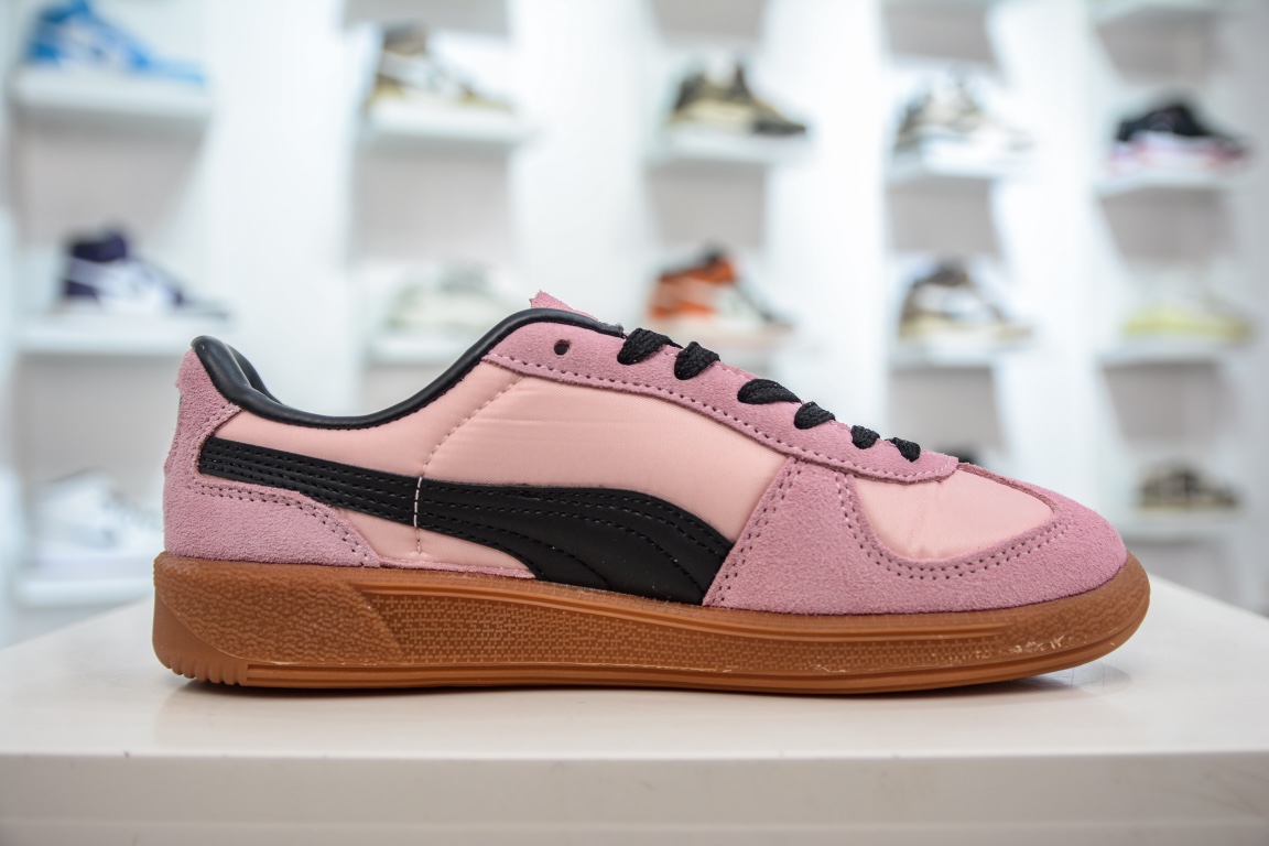 140 彪马PUMA Palermo Leather 巴勒莫系列低帮板鞋“皮革粉黑生胶底” 397245-01