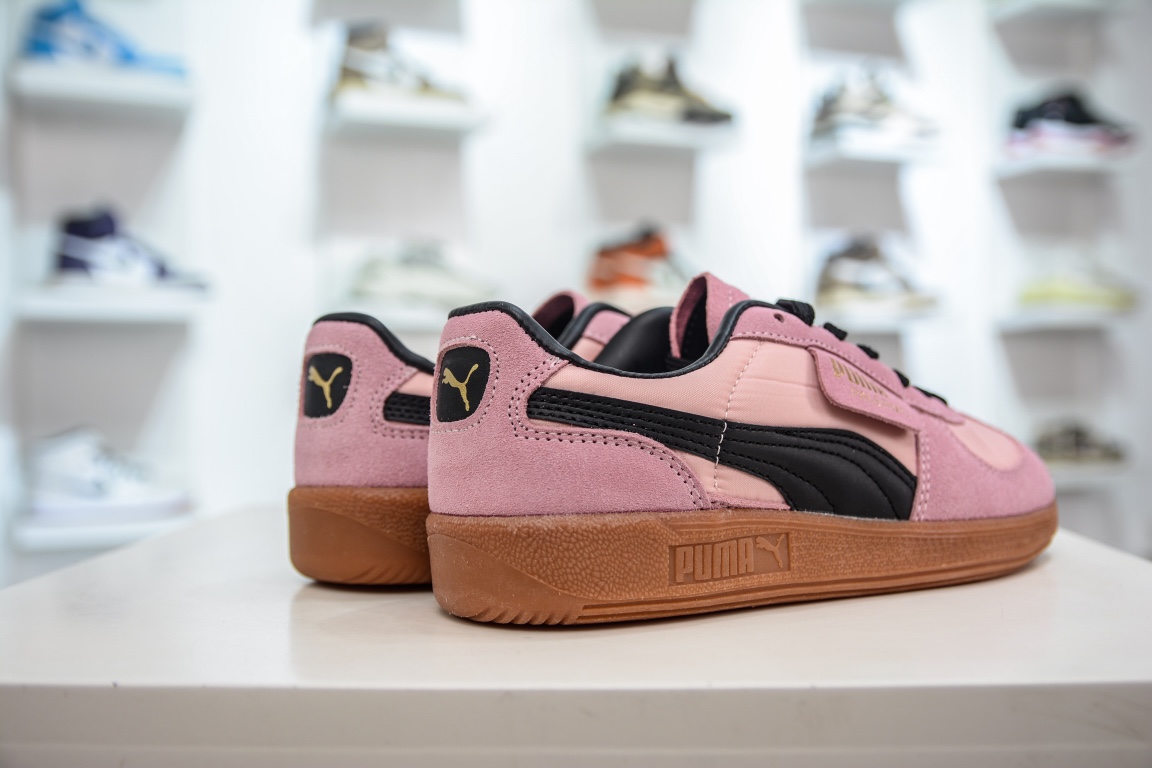 140 彪马PUMA Palermo Leather 巴勒莫系列低帮板鞋“皮革粉黑生胶底” 397245-01