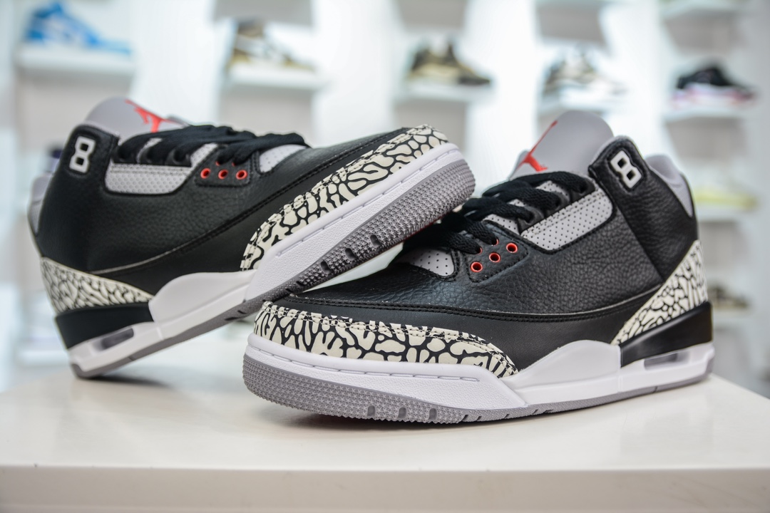 240 T版 性价比品质首选 Jordan Air Jordan 3 "Black Cement" 黑水泥 854262-001