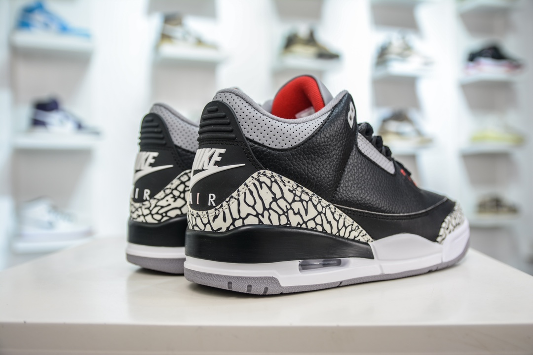 240 T版 性价比品质首选 Jordan Air Jordan 3 "Black Cement" 黑水泥 854262-001