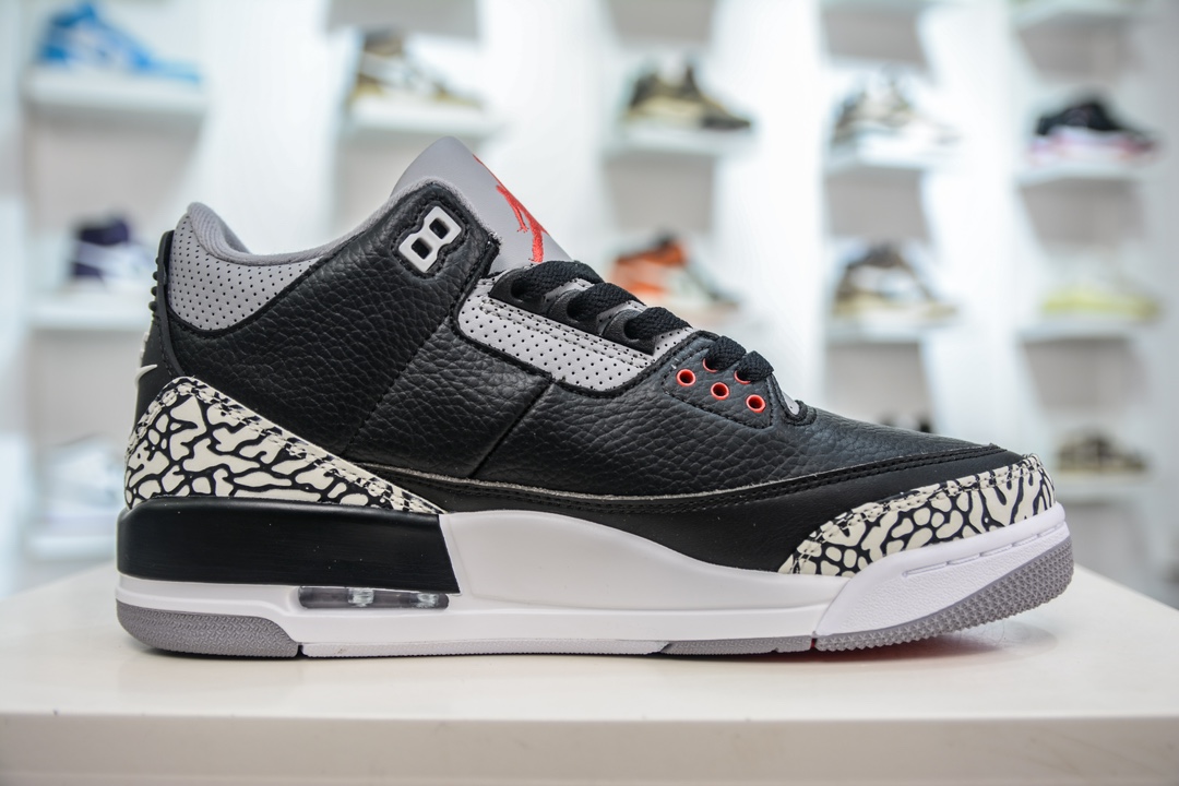 240 T版 性价比品质首选 Jordan Air Jordan 3 "Black Cement" 黑水泥 854262-001