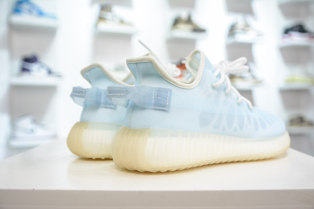 180 私人订单出货 纯原最佳平替版本 Adidas Yeezy Boost 350V2 "Mono Ice" 冰蓝镂空 GW2869