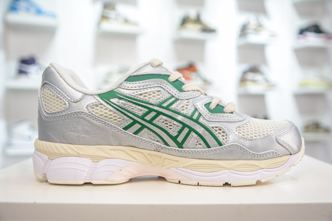 200 Asics Gel-NYC 纯原版本 白绿 亚瑟士运动休闲透气专业跑鞋 1201A971-200