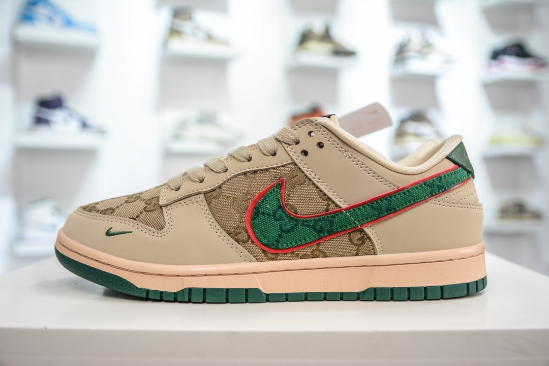 280 Gucci x Nike Dunk Low 米黄绿勾 FC1688-157