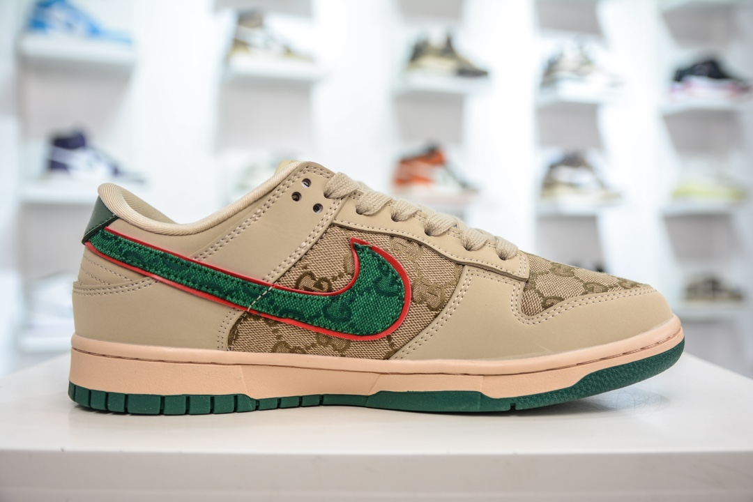 280 Gucci x Nike Dunk Low 米黄绿勾 FC1688-157