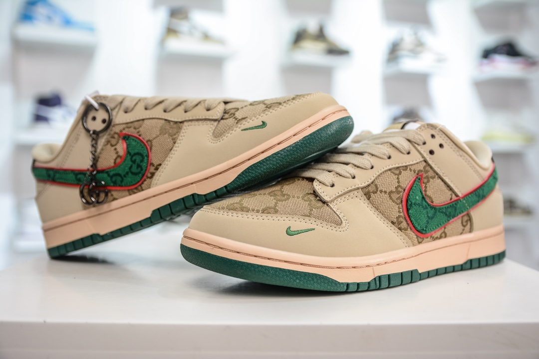 280 Gucci x Nike Dunk Low 米黄绿勾 FC1688-157