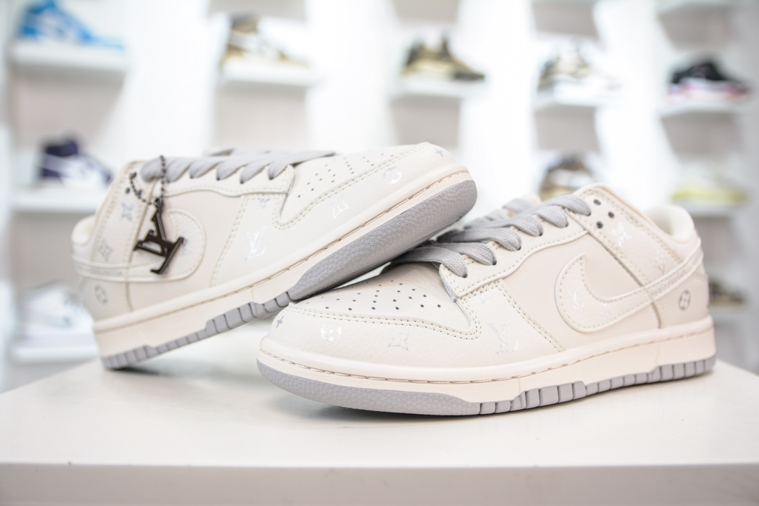 280 LV x Nike Dunk Low 米灰白勾三花 DQ1098-353