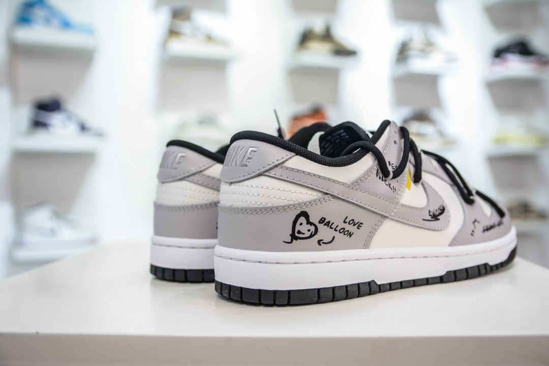 290 Nike Dunk Low 涂鸦心情 黑灰 DD1391-100