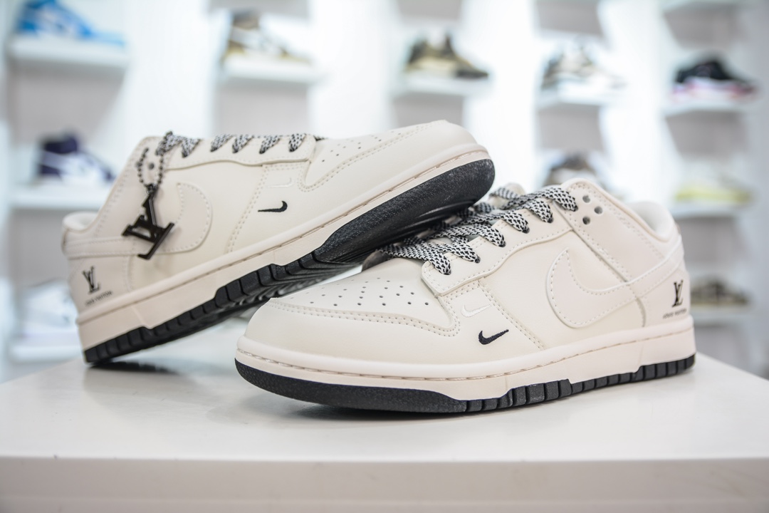 280 LV x Nike Dunk Low 双勾米黑 XX2025-307