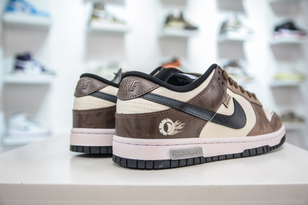 290 Nike Dunk Low 熊猫恶作剧 棕白 此款设计灵感源于画笔涂鸦 DD1391-100