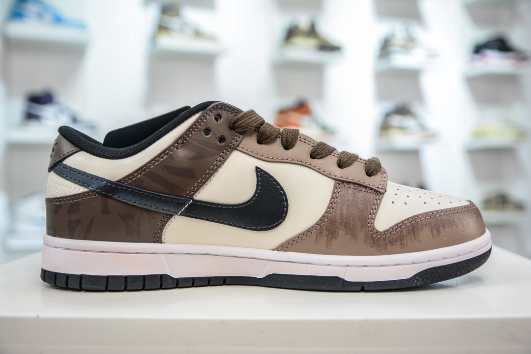 290 Nike Dunk Low 熊猫恶作剧 棕白 此款设计灵感源于画笔涂鸦 DD1391-100