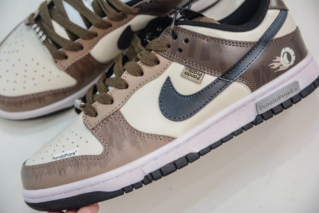 290 Nike Dunk Low 熊猫恶作剧 棕白 此款设计灵感源于画笔涂鸦 DD1391-100