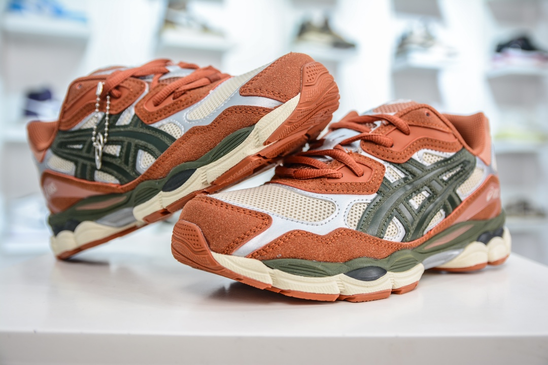 200 Asics Gel-NYC 纯原版本 砖红色 亚瑟士运动休闲透气专业跑鞋 1201A789-251