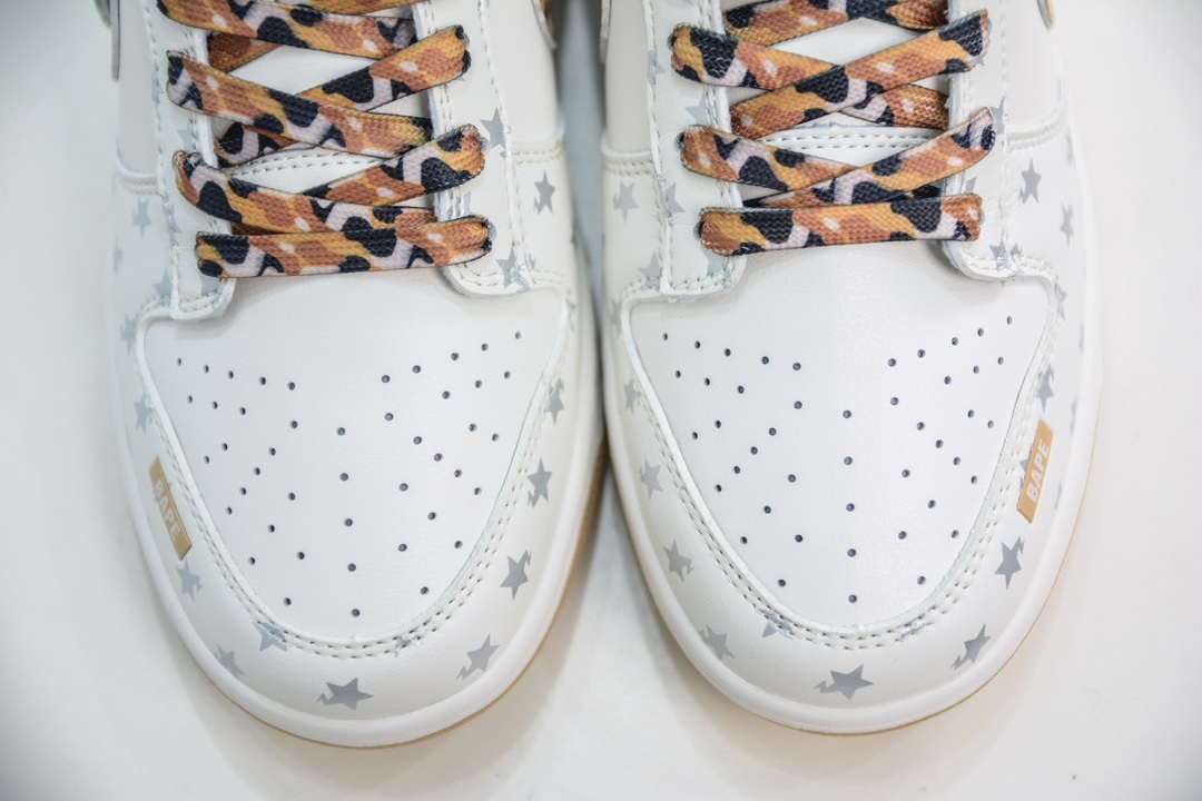 Bape x Nike Dunk Low Beige Camouflage Hook DQ1098-352