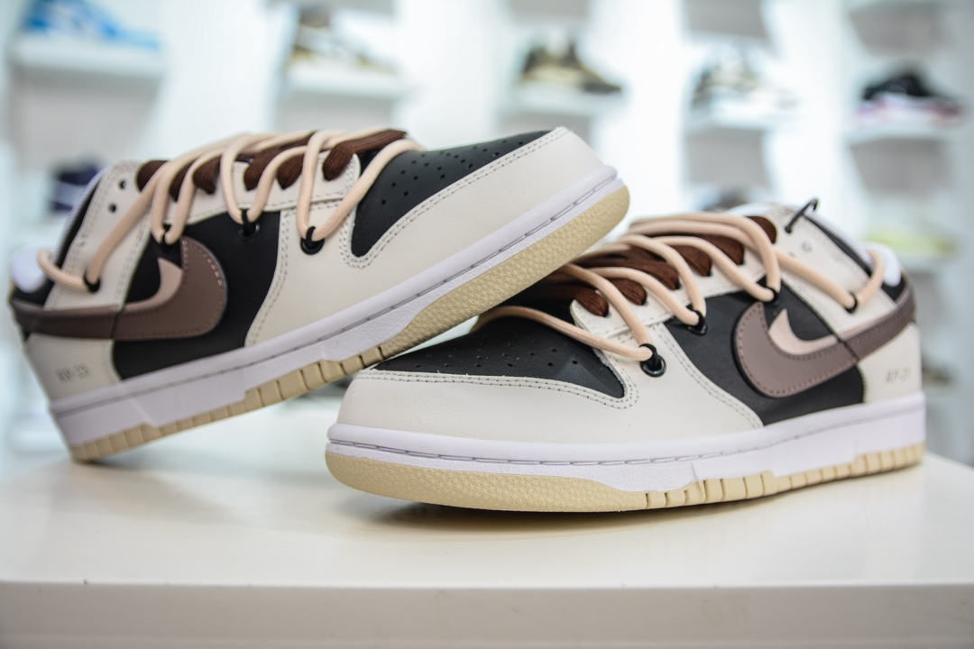 Nike Dunk Low Chestnut Black Brown This custom shoe is designed from autumn elements DV0831-003