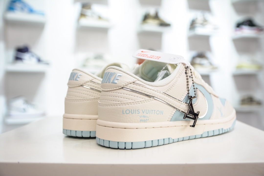 LV x Nike Dunk Low Off-White Ice Blue BB8766-209