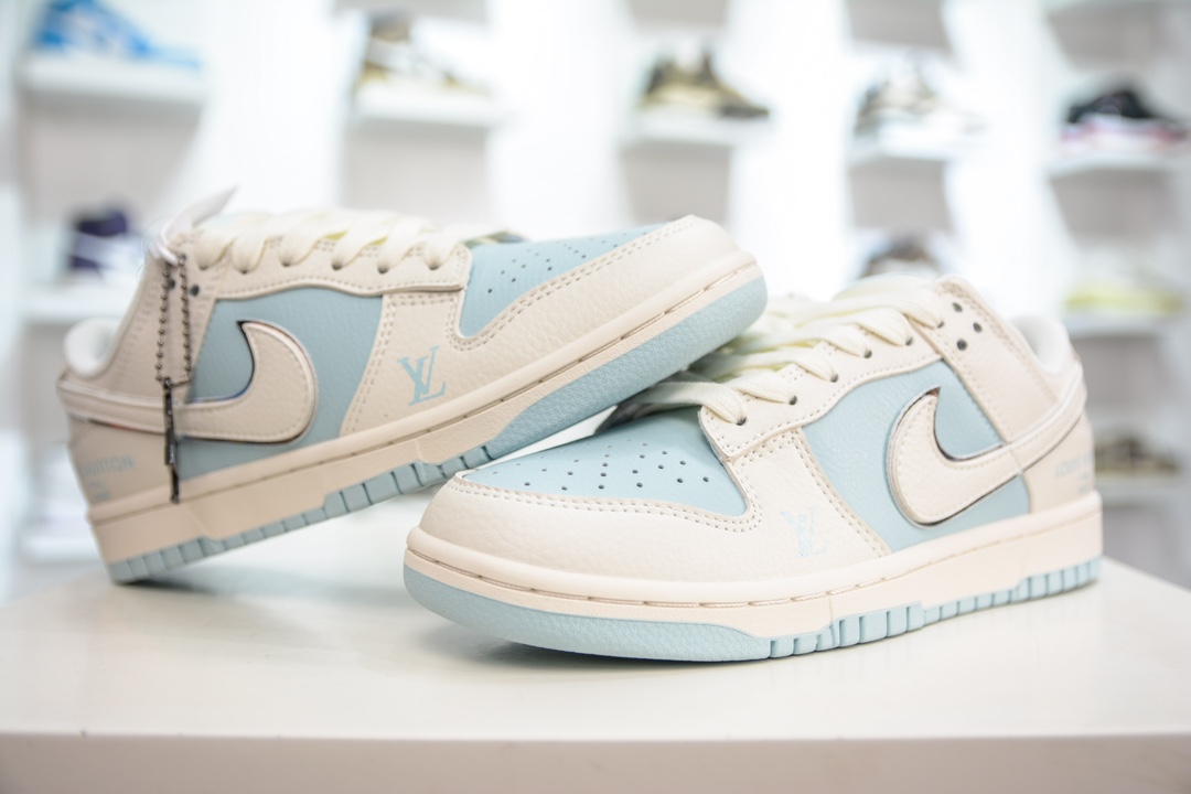 LV x Nike Dunk Low Off-White Ice Blue BB8766-209