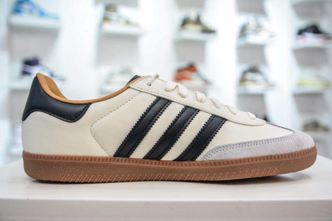 200 MF版纯原 JJJJound x AD Originals Samba Classic”Studded Pack Black”桑巴舞板鞋“联名奶白灰黑”ID8708