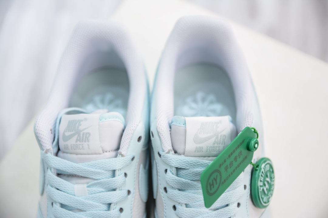HY version of the original Nike Air Force 1 Low 07 Next Nature white and light blue HF5385-400