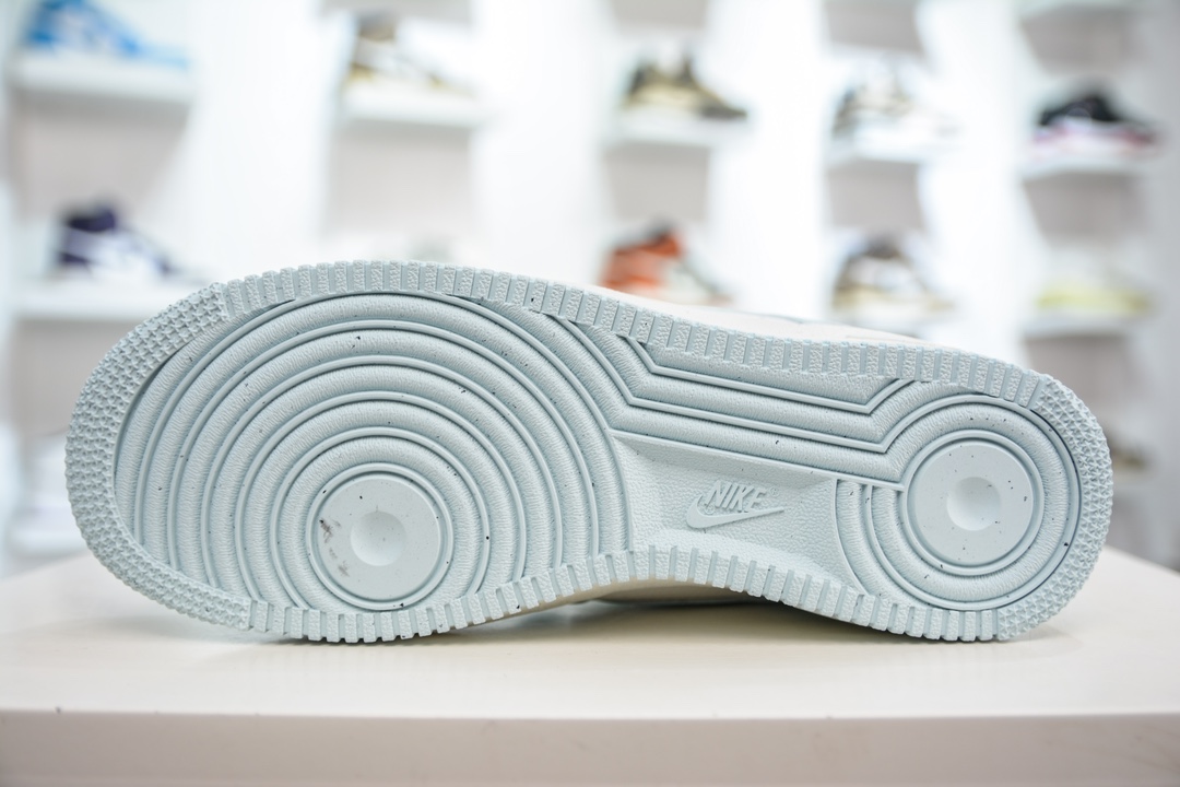 HY version of the original Nike Air Force 1 Low 07 Next Nature white and light blue HF5385-400
