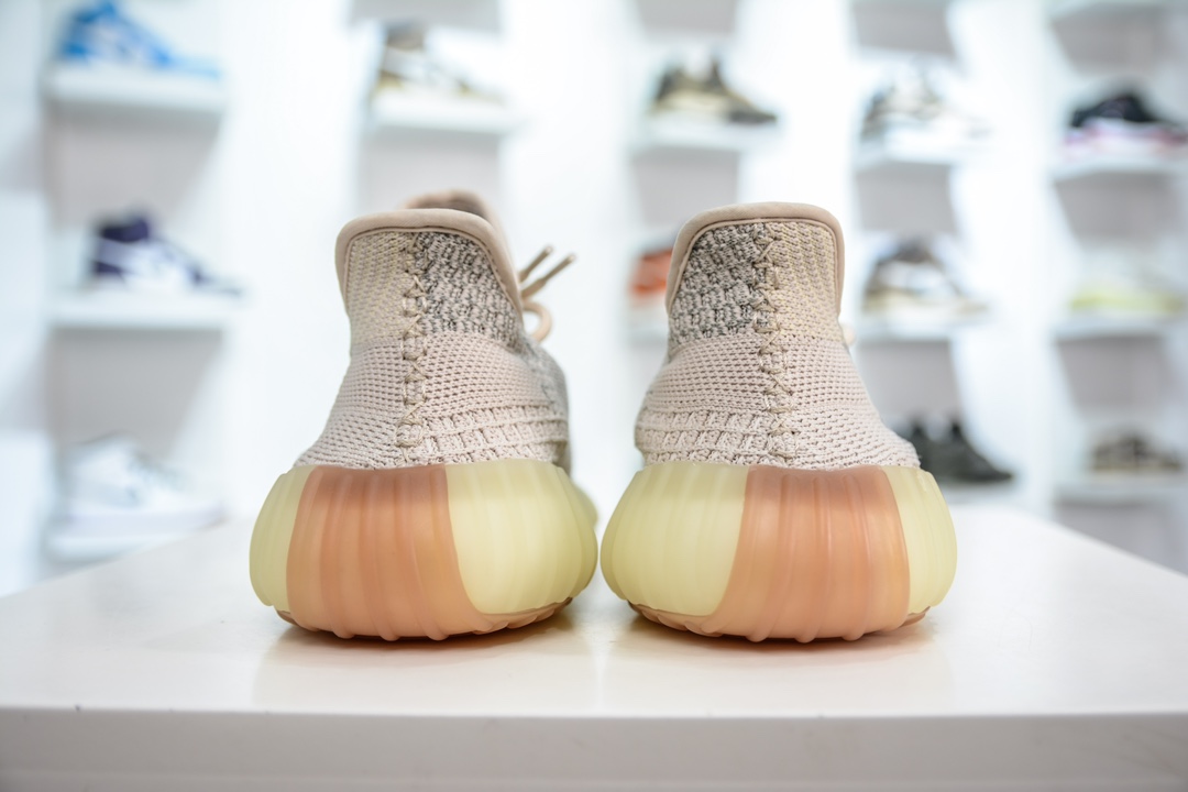 180 私人订单出货 纯原最佳平替版本 Adidas Yeezy Boost 350V2 ”Citrin Reflective” 柠檬黄满天星 FW5318