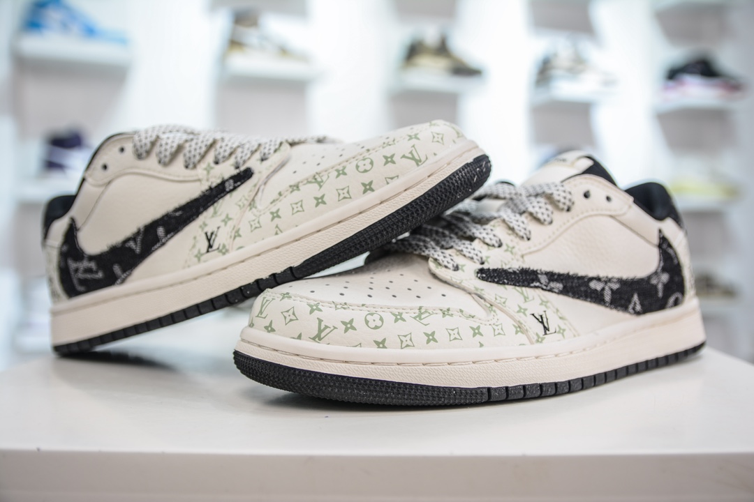 TS x Air Jordan AJ1 Low Low-top joint custom color SJ2068-005