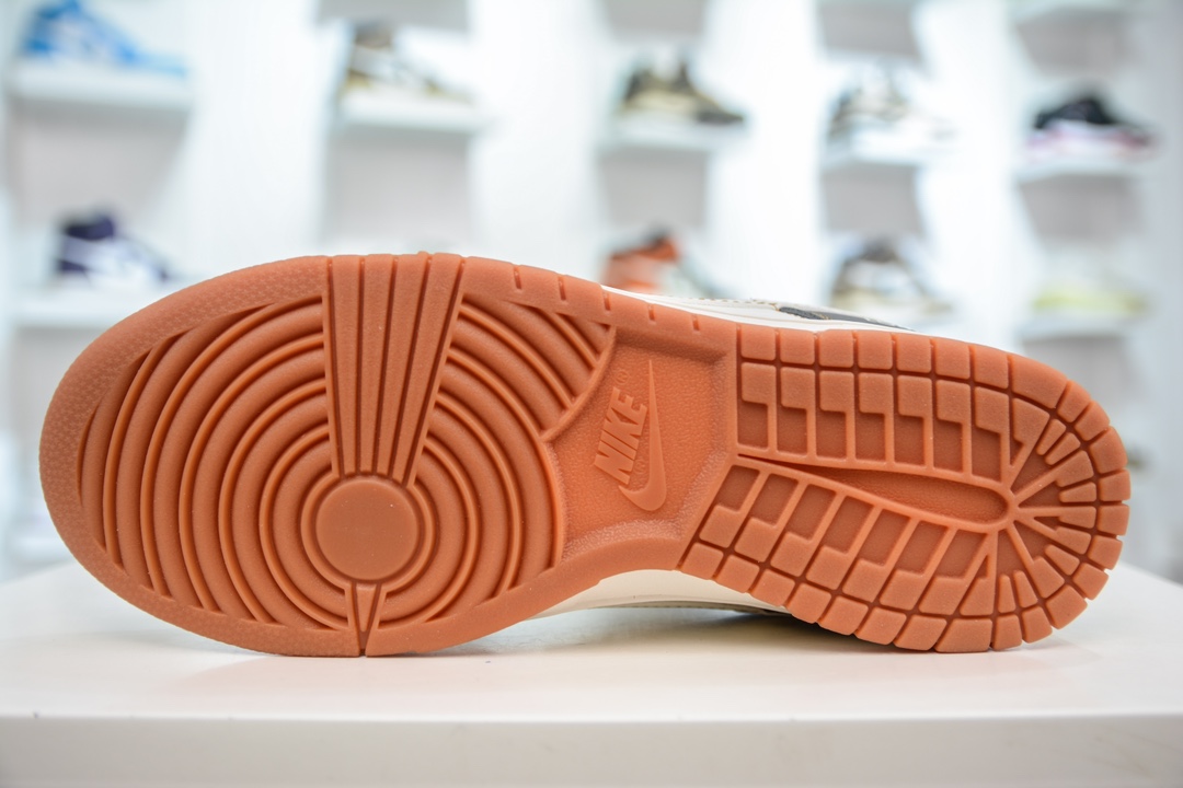 LV x Nike Dunk Low Brown and Gray Stitching DQ1098-356