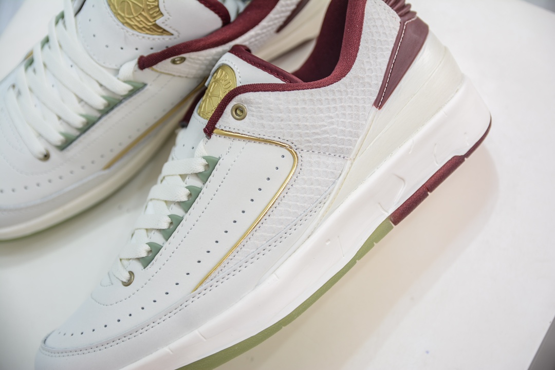 Air Jordan 2 Retro AJ2 Jordan 2 Dragon Year Limited Low-top Basketball Shoes FJ3468-100