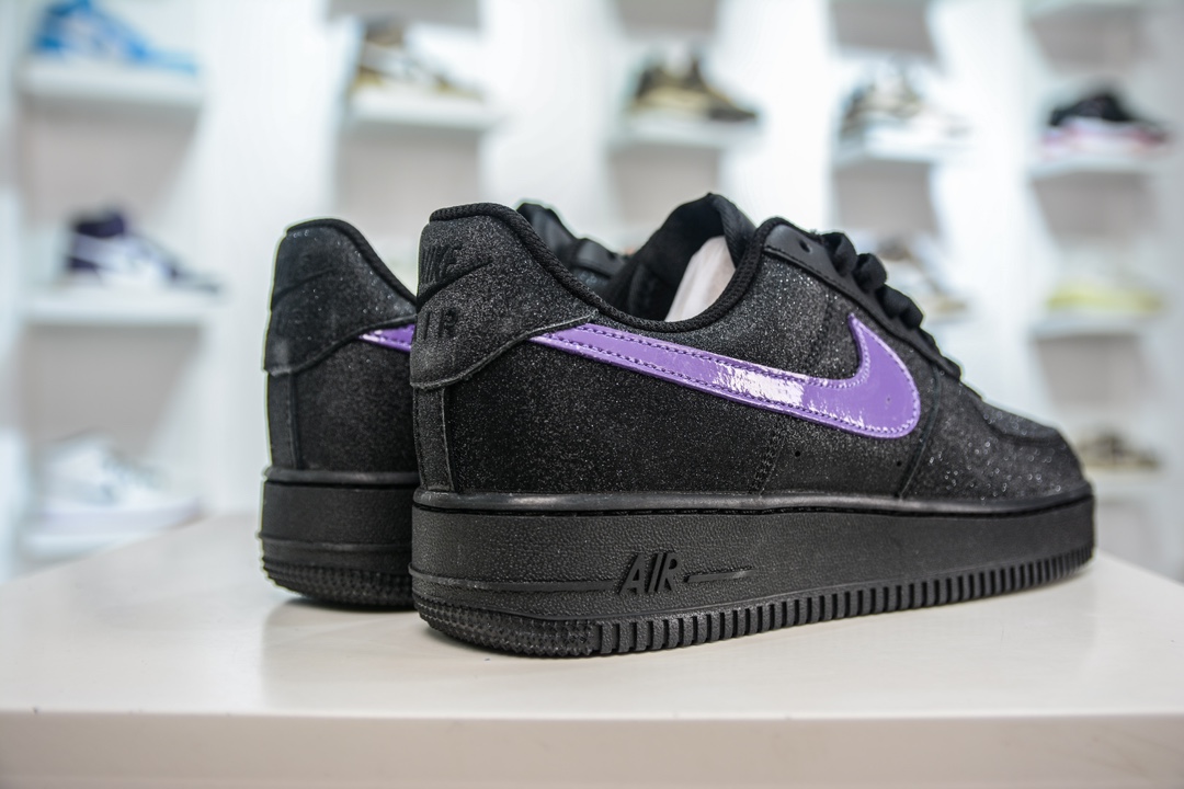 HY version of the original Nike Air Force 1 Low 07 black flash purple CW2288-014