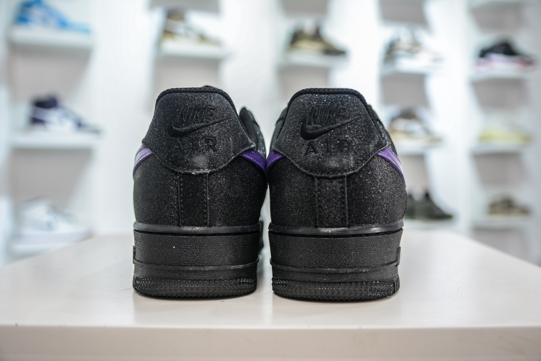 HY version of the original Nike Air Force 1 Low 07 black flash purple CW2288-014