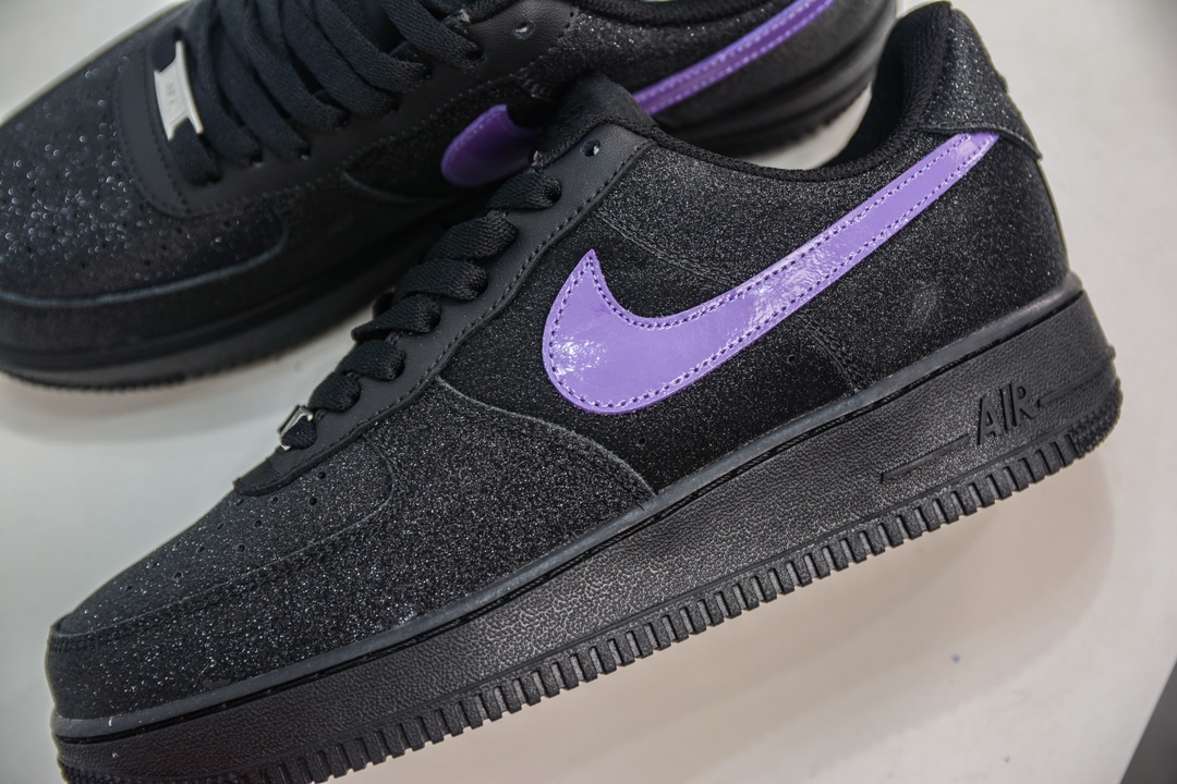 HY version of the original Nike Air Force 1 Low 07 black flash purple CW2288-014