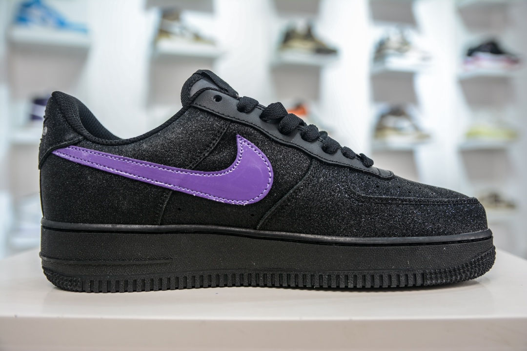 HY version of the original Nike Air Force 1 Low 07 black flash purple CW2288-014