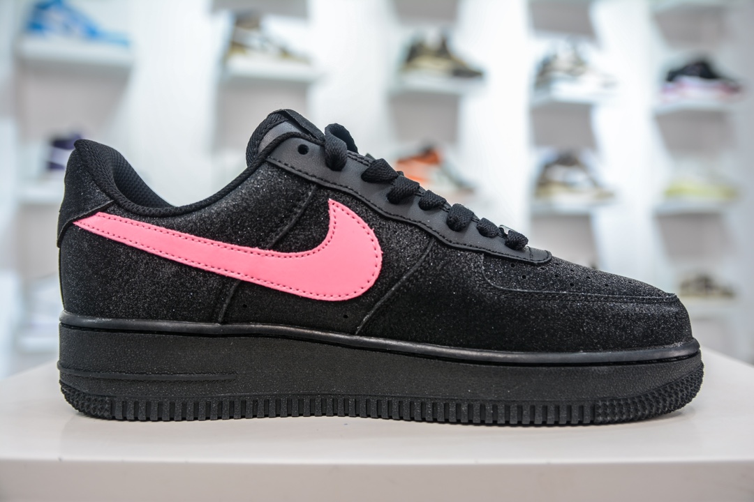 HY version of the original Air Force 1 '07 Low black and pink starry sky CW2288-015